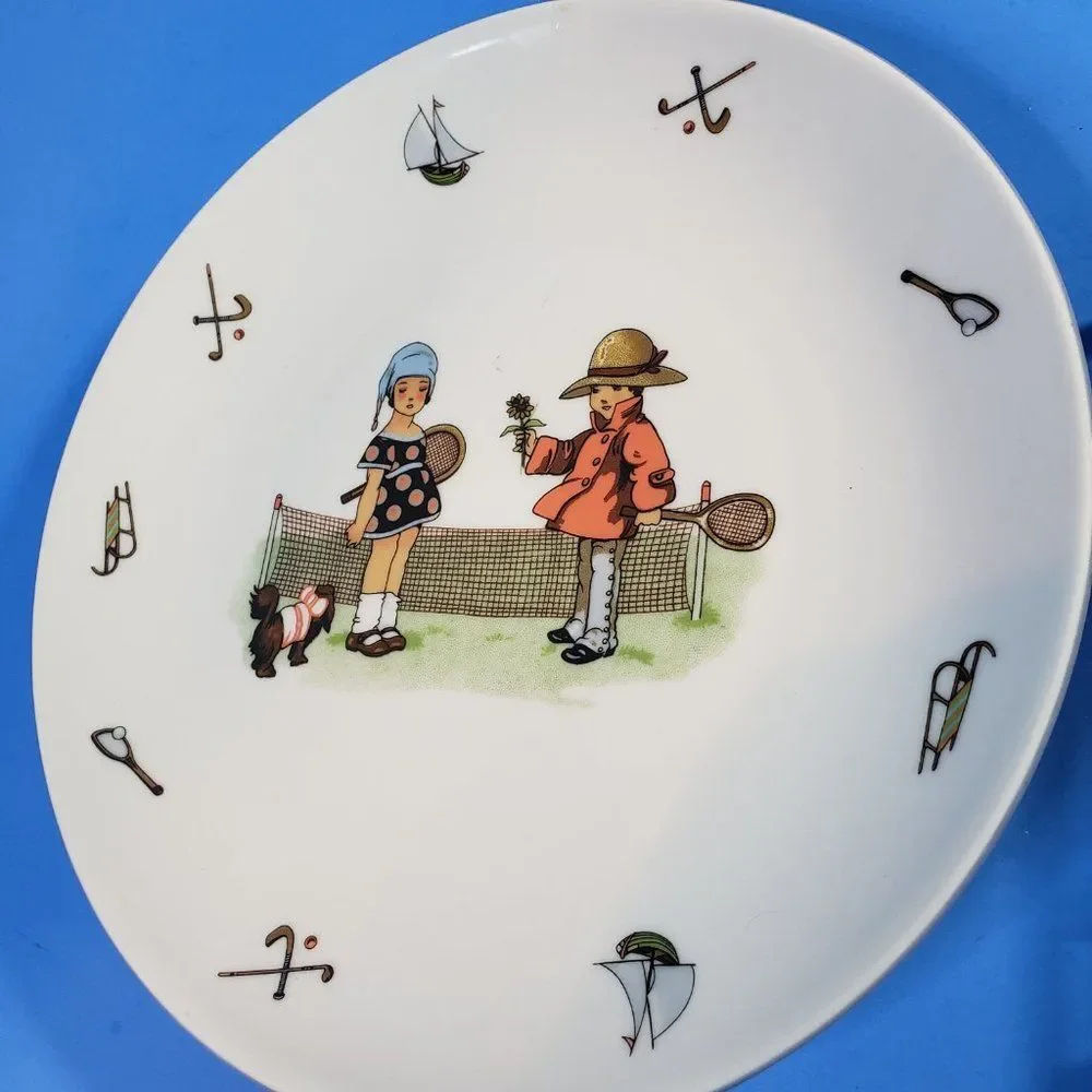 CUTE Pier 1 One Imports Porcelain Nostalgic Children Plates Made in Germany